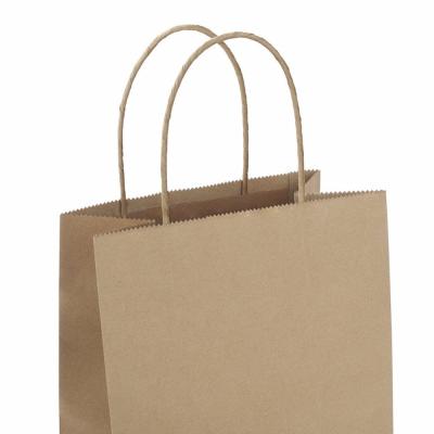 China Wenhua Brown Recyclable Kraft Paper Bags Shopping Paper Bags With Rope Handles for sale