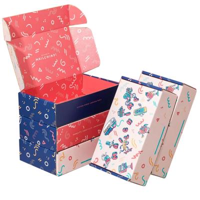 China Recycled Materials Custom Corrugated Packaging Custom Colorful Printed Postage Postage Recycled Mailing Box for sale