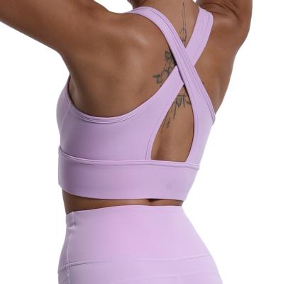 China High Quality Nylon Breathable Women's Fitness Bra And Yoga Pants With Pockets Sports Training Leggings Suit Yoga Sets for sale