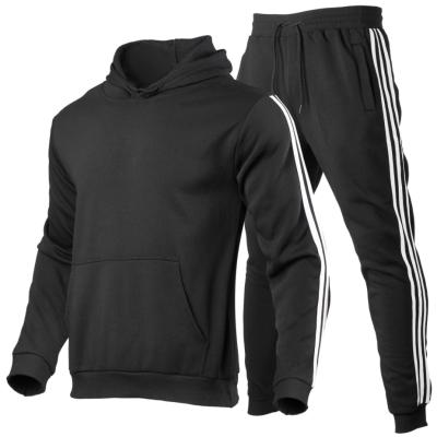 China Men's Breathable Fitness 2 Piece Sweatsuit Hoodie Set Running Hoodie Suit Wear Training Sport Active Jogging Tracksuit for sale