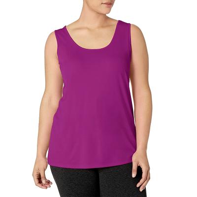 China Viable Women's Sports Breathable Quick Dry Vest Cool Solid Plus Size Yoga Tank Tops for sale