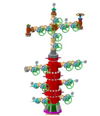 Chine Norme de l'arbre de Noël de tête de puits d'opération de perçage de gisement de pétrole api 6A à vendre