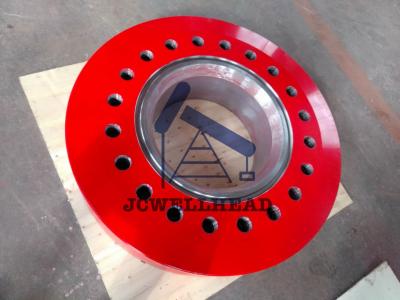 China Red Double Studded Wellhead Adapter Flange Integral Forging DSAF 5K X 10K for sale