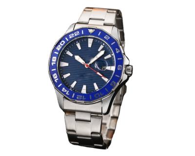 China Chronograph Ready To Ship Casual Alloy Case Stainless Steel Band Geneva Design Men's Watches With Date Quartz Watch for sale