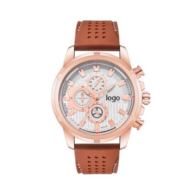 China Day/date nylon with quartz leather wristwatch leather straps watch men band movement custom fashion watches for sale