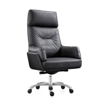 China (Height)Adjustable Leather Office Chair Rotating Ergonomic Chair for sale