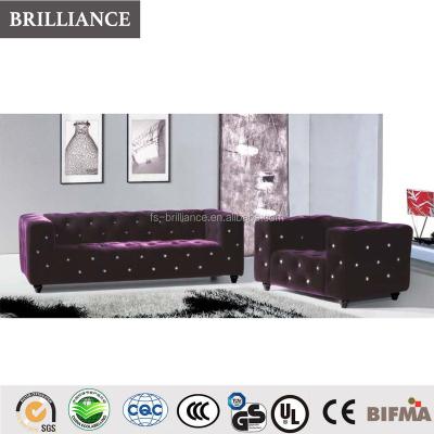 China High Quality Sofa Fashion Sectional Style TV Room Fabric Purple Sectional Sofa 1+2+3 for sale