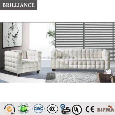 China Sectional Sofa White Color Modern Leather Sofa Set 1+2+3 For Home Furniture for sale