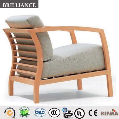 China Modern Outdoor Furniture Outdoor Sofa Furniture Cover Fabric With Wooden Frame Garden Sofas 1+2+3 for sale