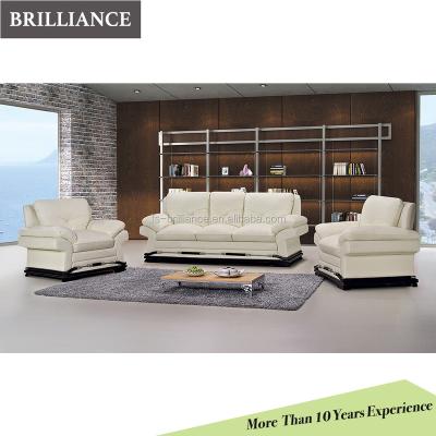 China Sofa White Color High Grade Wood Frame PU Leather Sectional Sofa Set for sale