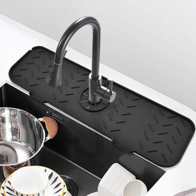 China Praktischer wasserundurchlässiger Küchen-Schutz Silicone Faucet Splash Mat Harmless zu verkaufen