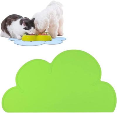 Chine Tapis d'alimentation pour chien en silicone lavable antidérapant multicolore épaissi à vendre