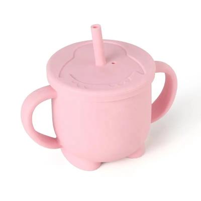 Chine Tasse inodore de bébé de produit de cuisine de silicone de LFGB avec des poignées étanches à vendre