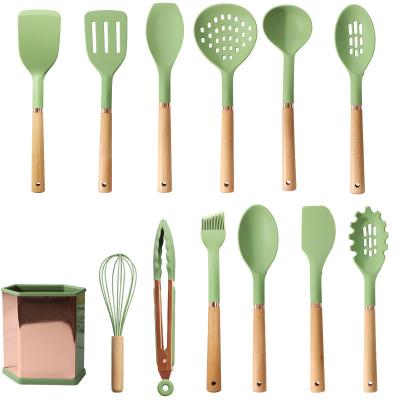 China 13 stuks Silicone kookgerei Keukengerei Set Keukengerei Gadgets & Keukengereedschap Turner Tongs, Spatula, Lepel, Borstel Te koop