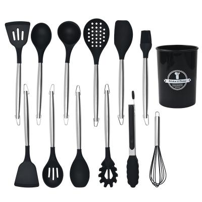 Chine Ensemble d'outils de cuisine en silicone avec support Ensemble d'outils de cuisine en silicone pour appareils de cuisine non adhésifs Ensemble d'outils de cuisine à vendre