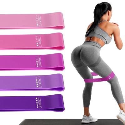 China Silicone resistance loop oefenband voor thuis fitness elastische workout 5pcs banden Te koop