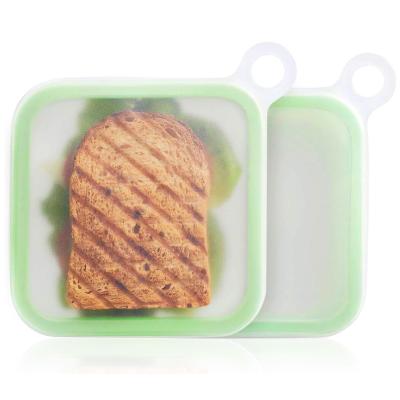 China Microwave And Dishwasher Safe Silicone Sandwich Container For Lunch Boxes Reusable Silicone Storage Bag Lunch Containers zu verkaufen