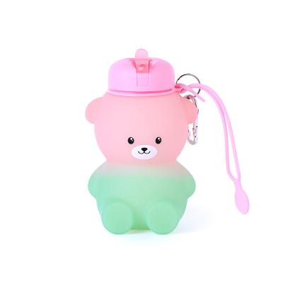 Cina Water Bottle,Collapsible Water Bottle for Kids,Cute Water Bottles -kawaii Cat Appearance - Portable Leak Proof, BPA Free in vendita