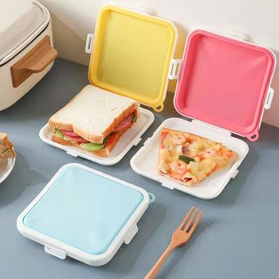 Chine Boîte à sandwich en silicone réutilisable avec couvercle en silicone à vendre