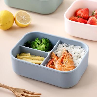 China Peuters Onschadelijk Silicone Bento Box, Microwaveable-de Container van de Siliconesandwich Te koop