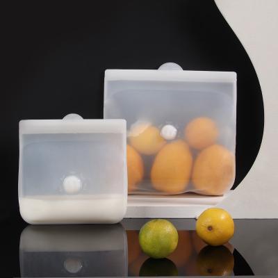 Chine Épaisseur micro-ondable 2mm de silicone de sac zip-lock inoffensif de stockage à vendre