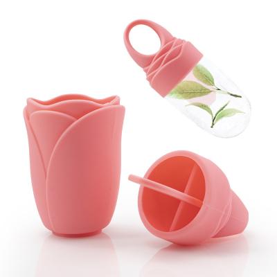 Cina Roller di ghiaccio per viso e corpo, Cubo di ghiaccio in silicone per gonfiore, sollievo dal dolore, Cold Therapy Ice Cup Mold Massage Tool in vendita