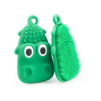 China Baby douche borstel, siliconen body scrubber peuters haarborstel body massager wassen kam body scrubber kinderen Te koop