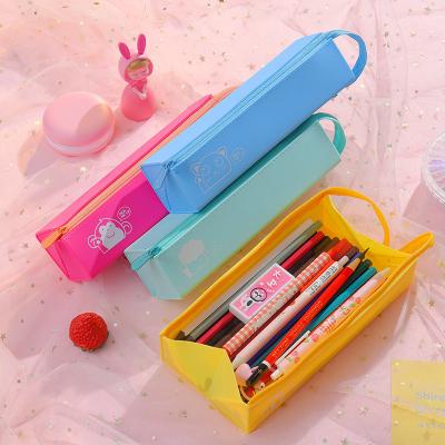 China Silicone Waterproof Pencil Pouch Non-toxic Portable Pen Bag for Office School Supplies for sale