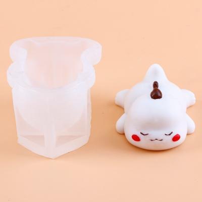 China Customized DIY Silicone 3D Animal Candle Mould for Soap and Chocolate Christmas Gift for sale