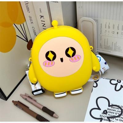 China Cartoon Silicone Pencil Case Coin Wallet Bag Crossbody Shoulder Bag Kid Handbag Coin Purse For Little Girl Birthday Gift for sale