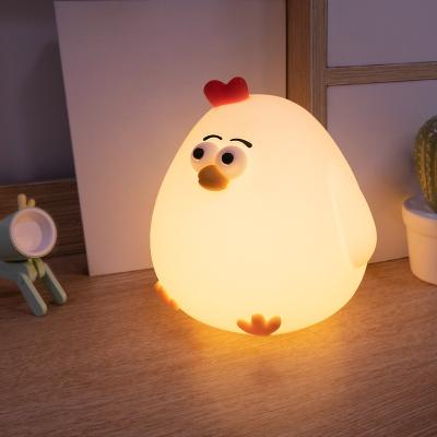 China Duck Night Light Cute Duck Lamp Rechargeable Dimmable Nightlight Silicone LED Timer Bedside Lamp Baby Nursery Nightlight for sale