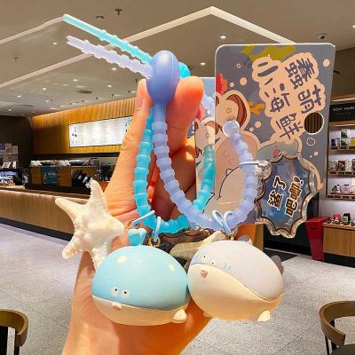 China Handtas Charms Sea Fish Cartoon Sleutelhanger Kawaii Dieren Sleutelhangers Voor Meisjes En Vrouwen Te koop