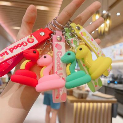 China Adorable Cartoon Silicone Keychain Cute Kawaii Anime Cool Keychains For Backpacks Space Keychain Christmas Birthday Gift for sale