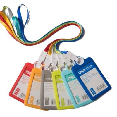 China Hands-Free Convenience Customized ID Card Holder with Non-Toxic Soft Silicone Lanyard for sale