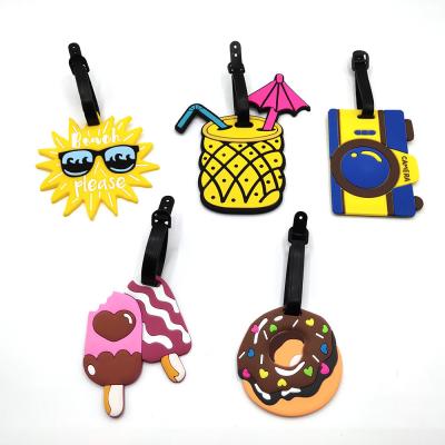 China Cartoon Silicone Luggage Tags for Suitcases and Schoolbags on Summer Vacation for sale