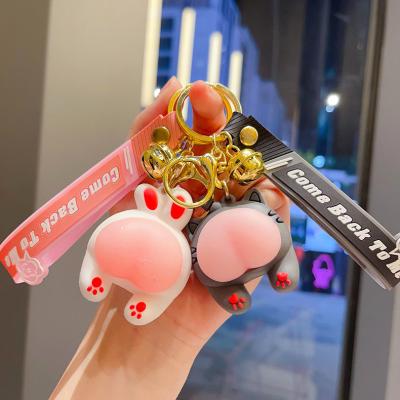 China Cartoon And Modern Kawaii Car Keychain Accessories Purse Handbag Custom Keychain Charms for sale