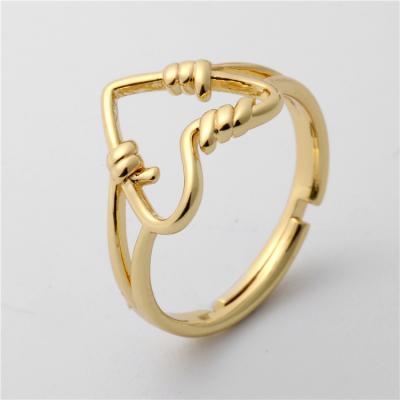 China FASHIONABLE irregular line Ring Brass Metal Simple Open twist cavity European and American fashion ring for sale