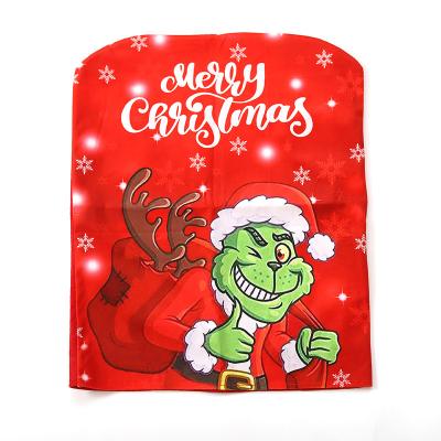 China Europe Christmas Grinch Decorations The Furry Christmas Thief Green Monster Chair Covers for sale