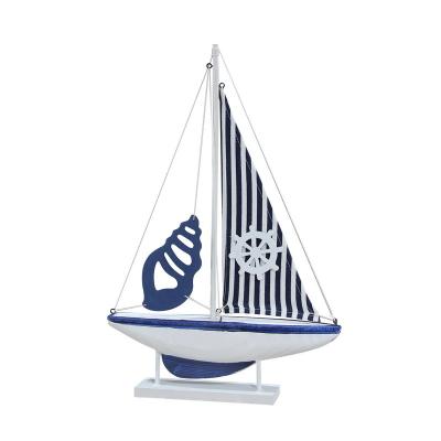 China Sailboat Europe Ocean Canvas Ornaments Crafts Boat Mediterranean Navigation Ornament Gift Wooden Home Model for sale