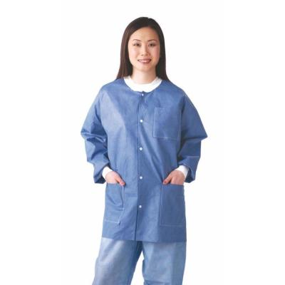 China Dental Medical Disposable Lab Coats Jacket With Single / Double / Mao / Knitted Collar for sale