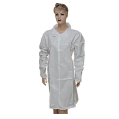 China Breathable Single Use Lint Free Lab Coats For Clean Room / Chemical Workshop for sale