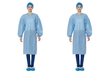 China Waterproof Surgical Gowns , Disposable Hospital Theatre Gowns PP+PE Coating for sale