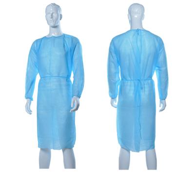 China Medical Prevent Bacterial Disposable Isolation Gowns Non Woven Hospital Clothing for sale