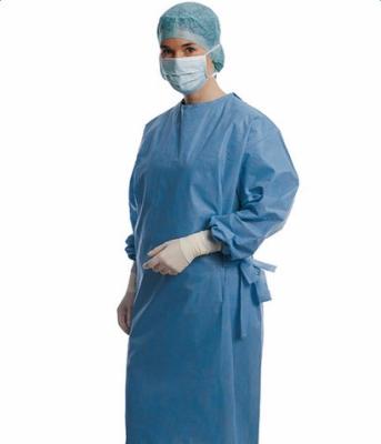 China Protective SMS Disposable Isolation Gowns Fluid Resistant Waterproof Insulated Coveralls  for sale