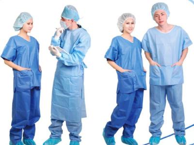 China Disposable Patient Exam Gowns , Disposable Medical Protective Clothing  for sale