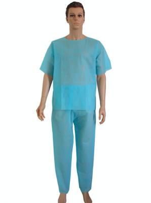 China Blue / Green Hospital Disposable Scrub Suits Protective Gowns Surgical Supplies for sale