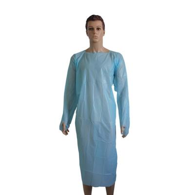 China Smooth Disposable Isolation Gowns Apron - Style Neck With Thumb Hooks M/L/XL for sale