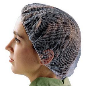 China Disposable Food Preparation Hair Nets , Cleanroom Disposable Hair Nets Food Service  for sale