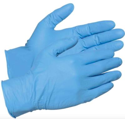 China Blue Latex Free Disposable Nitrile Gloves , High Stretch Nitrile Examination Gloves for sale