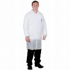 China Durable Waterproof Anti Static Disposable Lab Coats Latex Free For Science Lab for sale